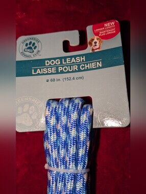 Greenbrier GKC Blue and White Rope Dog Leash